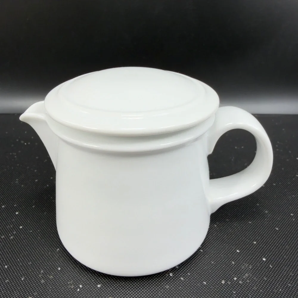 Dansk International Designs White‎ Ceramic Creamer Pitcher with Lid Thailand VTG